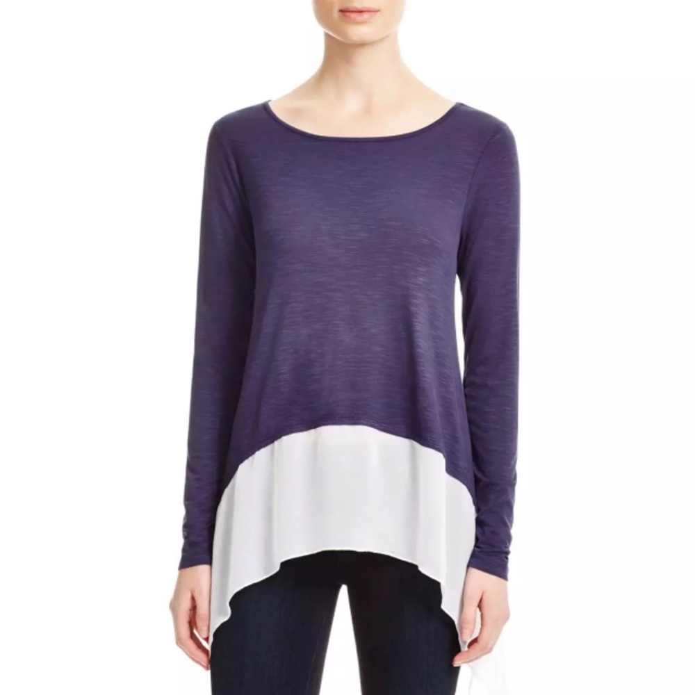 Asymmetric Color block Top