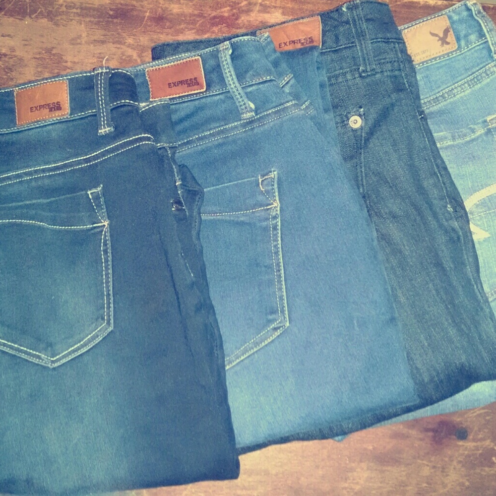 Express and American Eagle Jeans