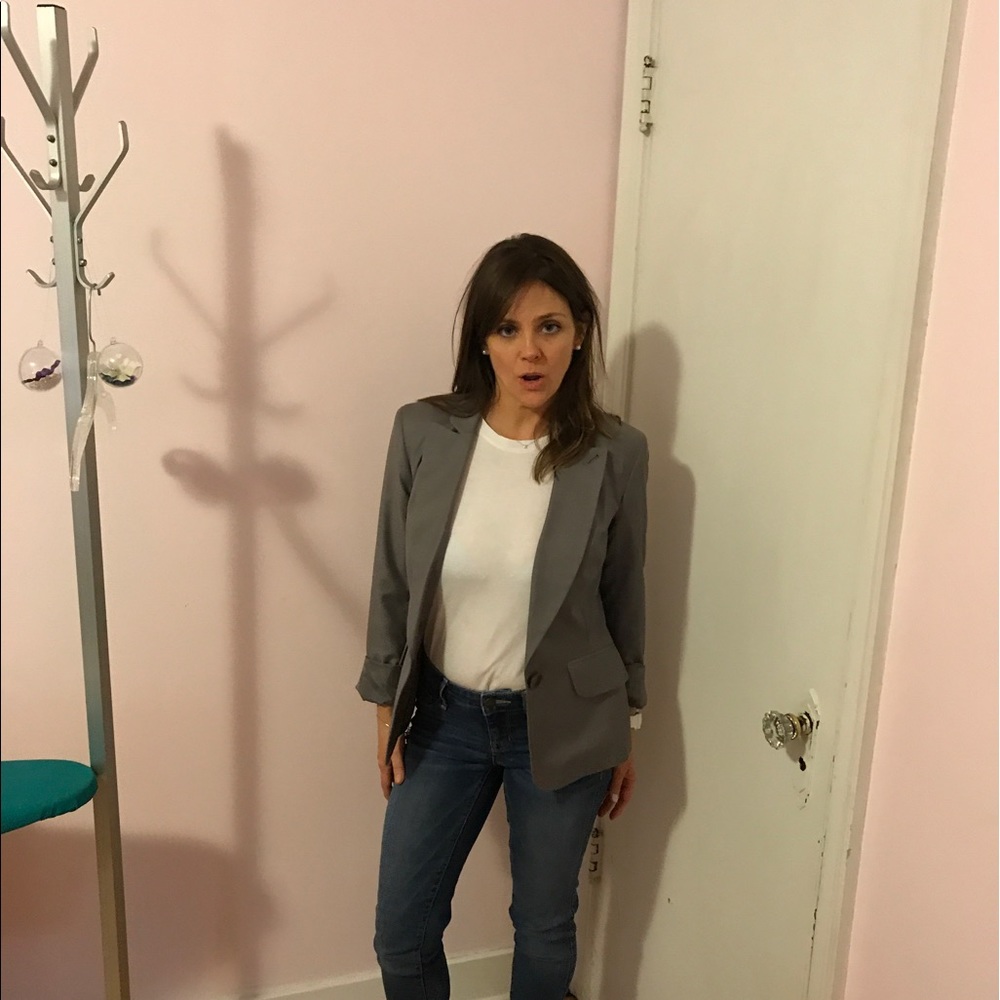 Metallic Gray Blazer