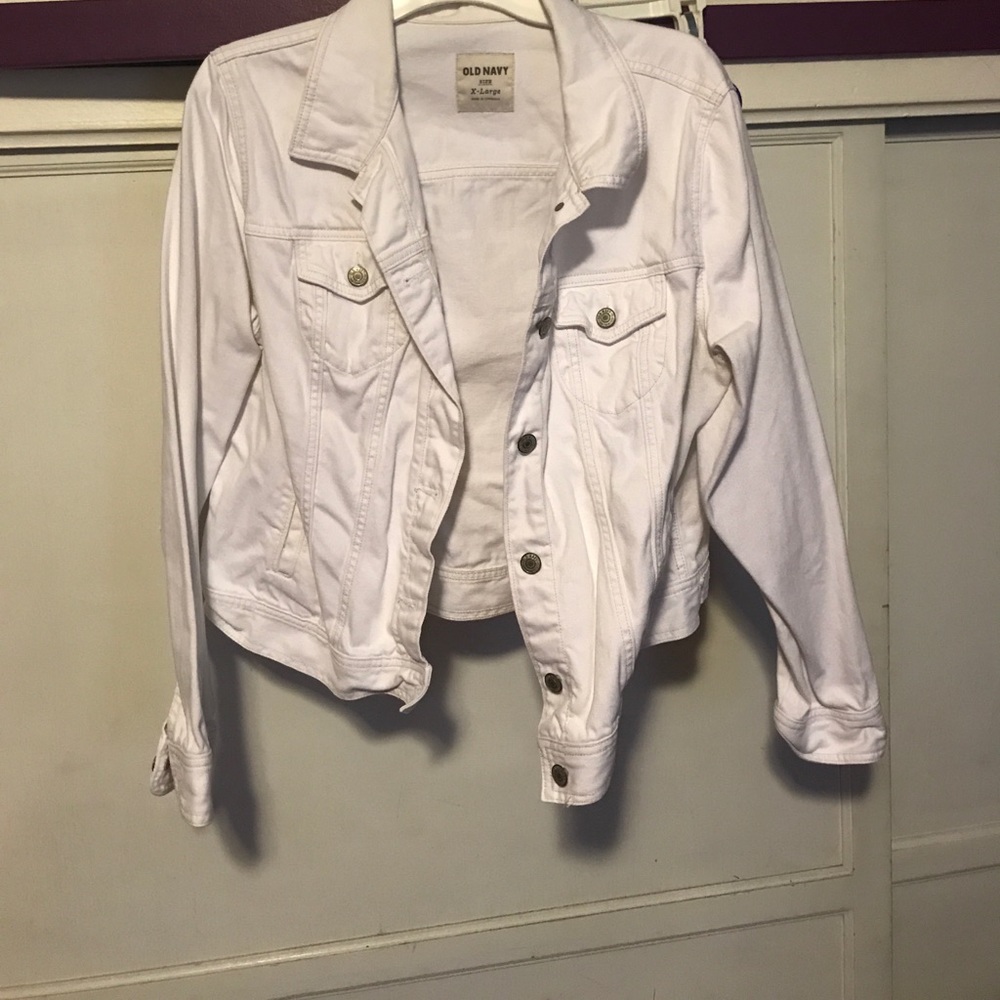 White jean jacket