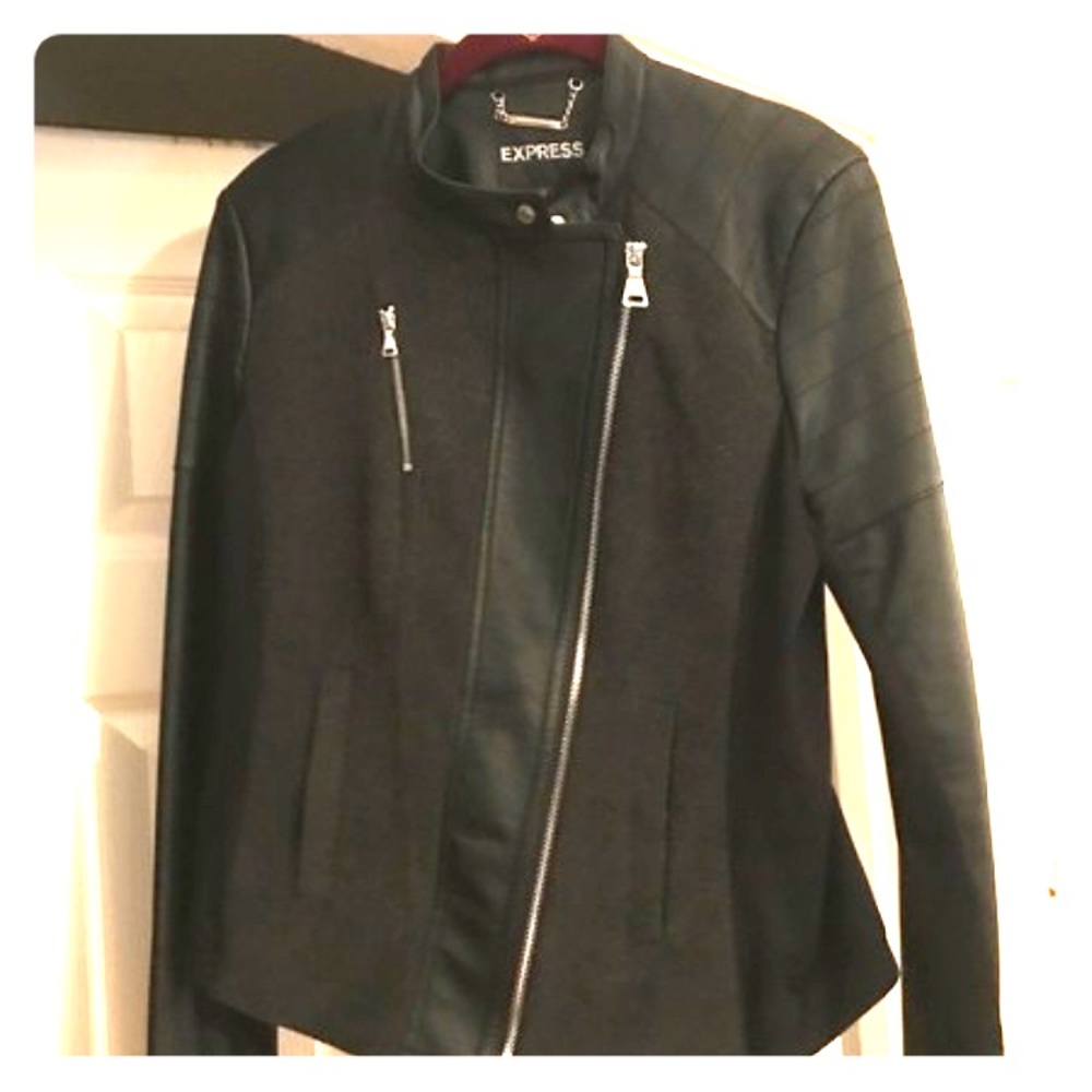 Express Moro Faux Leather Jacket