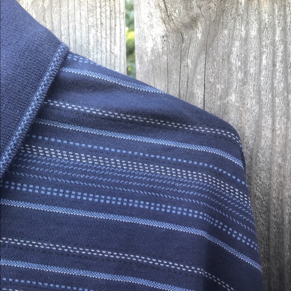 🎉 Van Heusen Blue Knit Long Sleeve Polo Sz XXL - Picture 3 of 7