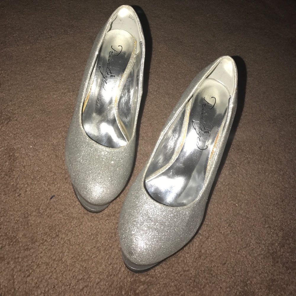 Shiny silver platforms-privileged