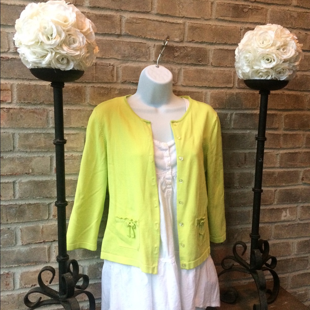 Bright Green Cardigan