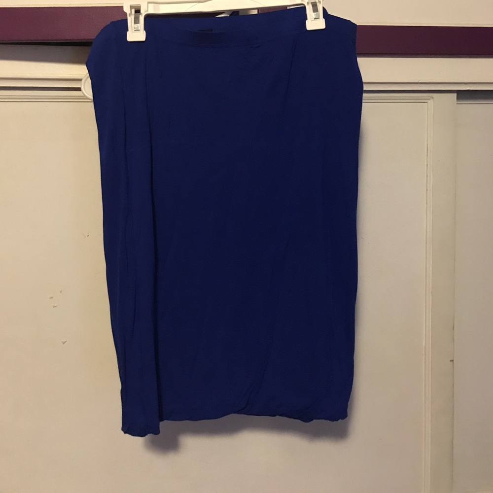 Blue pencil skirt