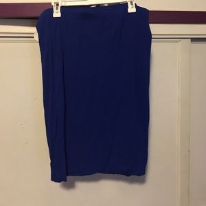 Blue pencil skirt