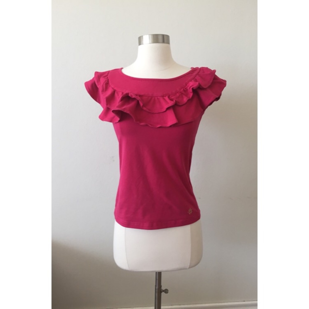 Modcloth Epanouir blue tiered stretch top