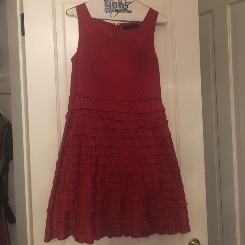 Red party dress
