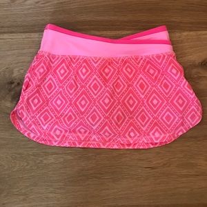 Pink kids ivivva tennis skirt