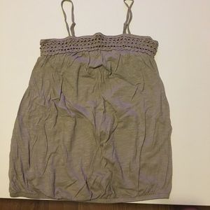 Brown tank with elastic bottom!