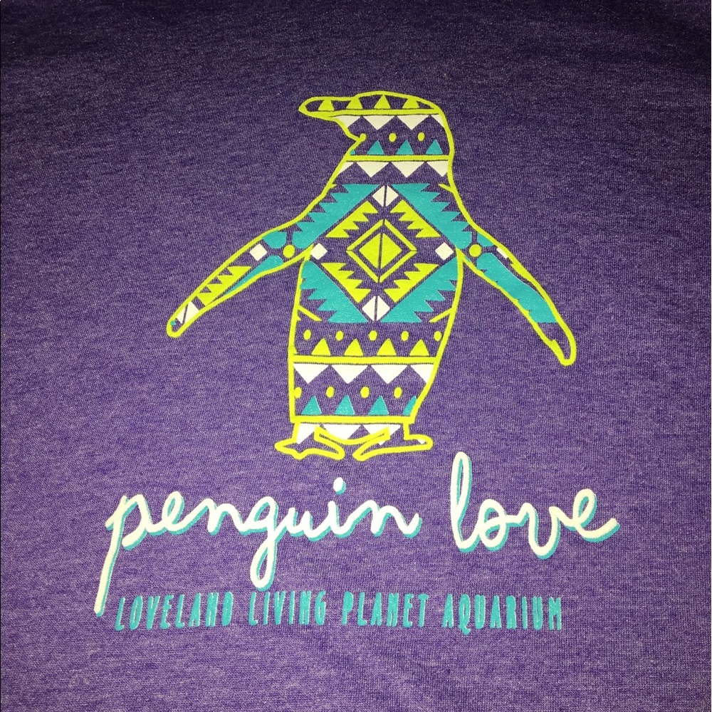 Penguin love purple sweater