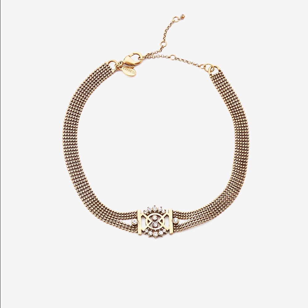 🎉HP🎉Gold Rhinestone Ball Bead Choker