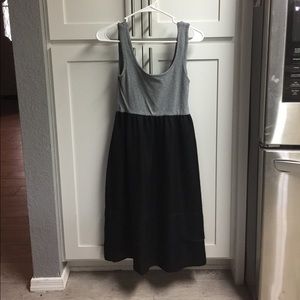 Grey and black tank top dress