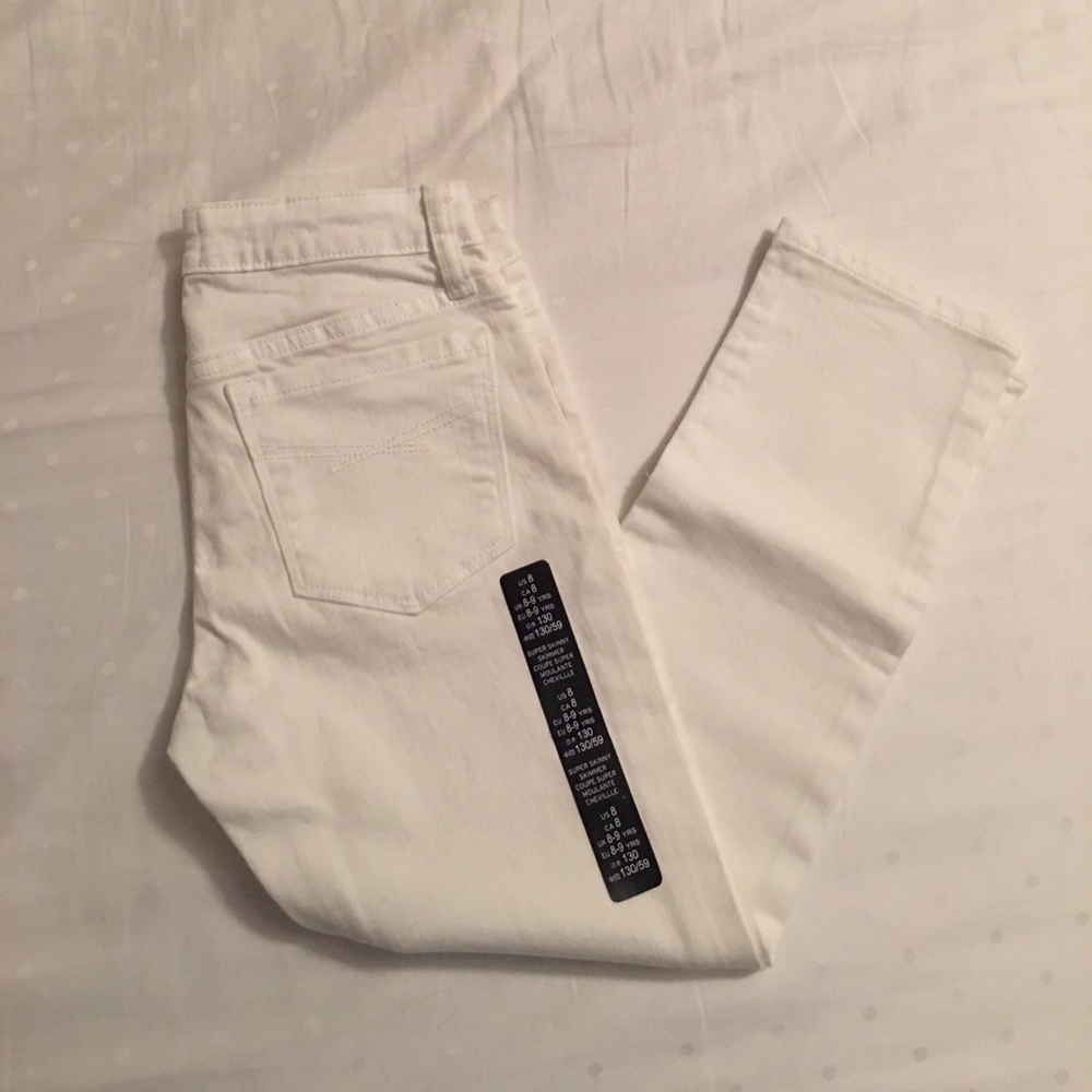 Girls white denim