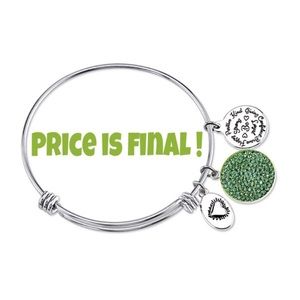 Footnotes Silver Over Brass Bangle Bracelet