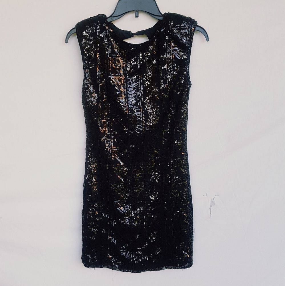 Elegantly sexy black mini dress