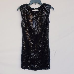 Elegantly sexy black mini dress