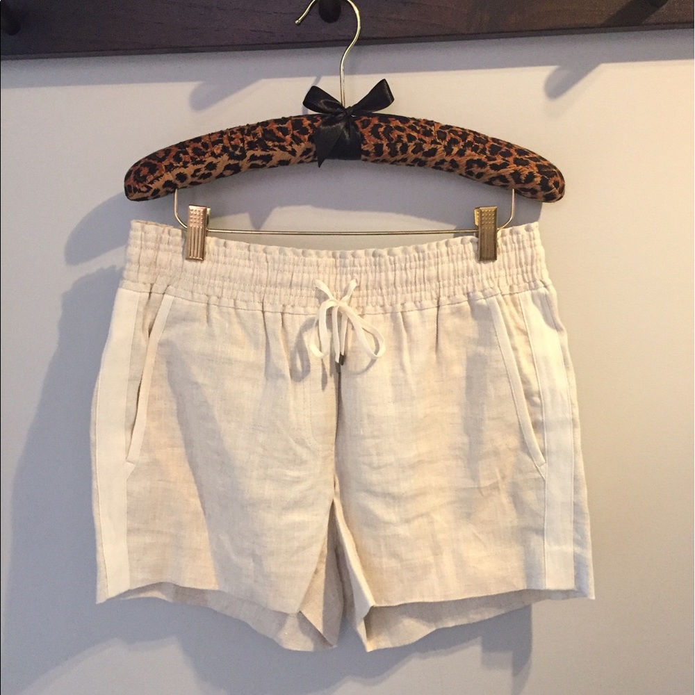 J. Crew drawstring linen shorts