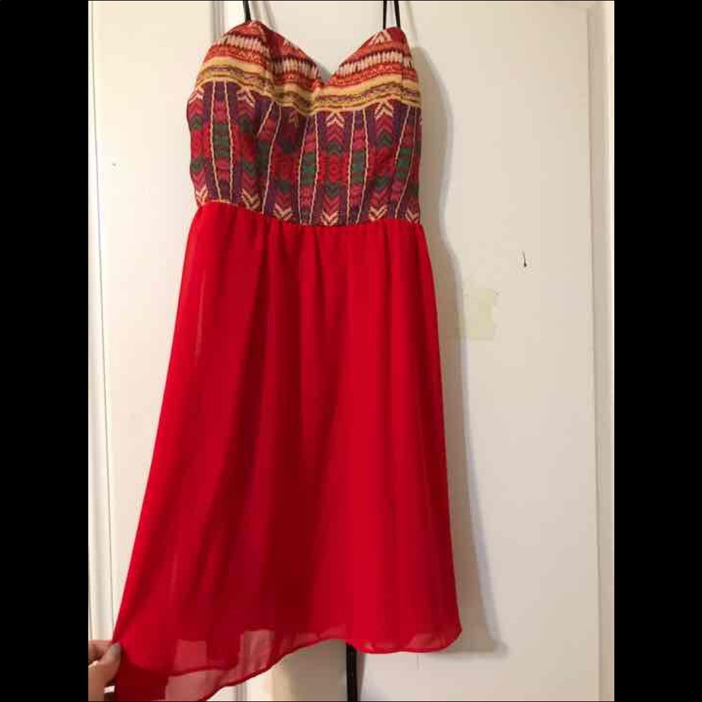 red dress