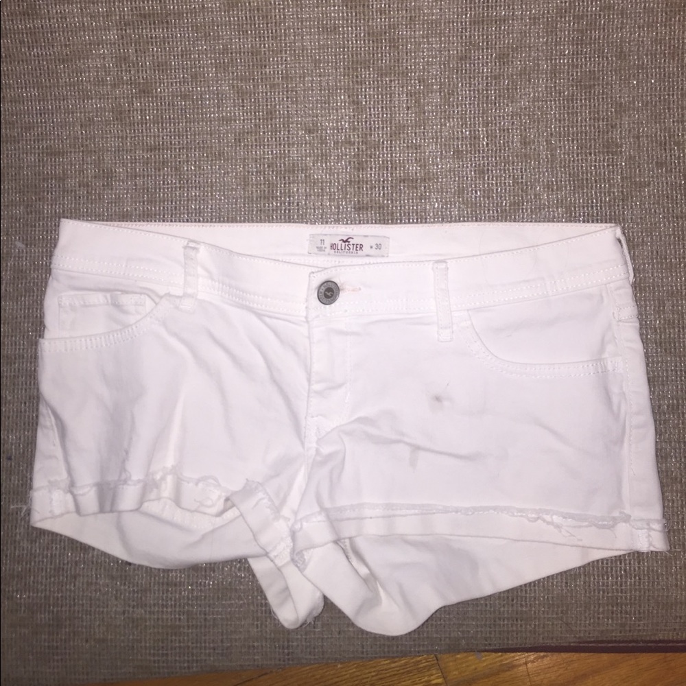White jean shorts