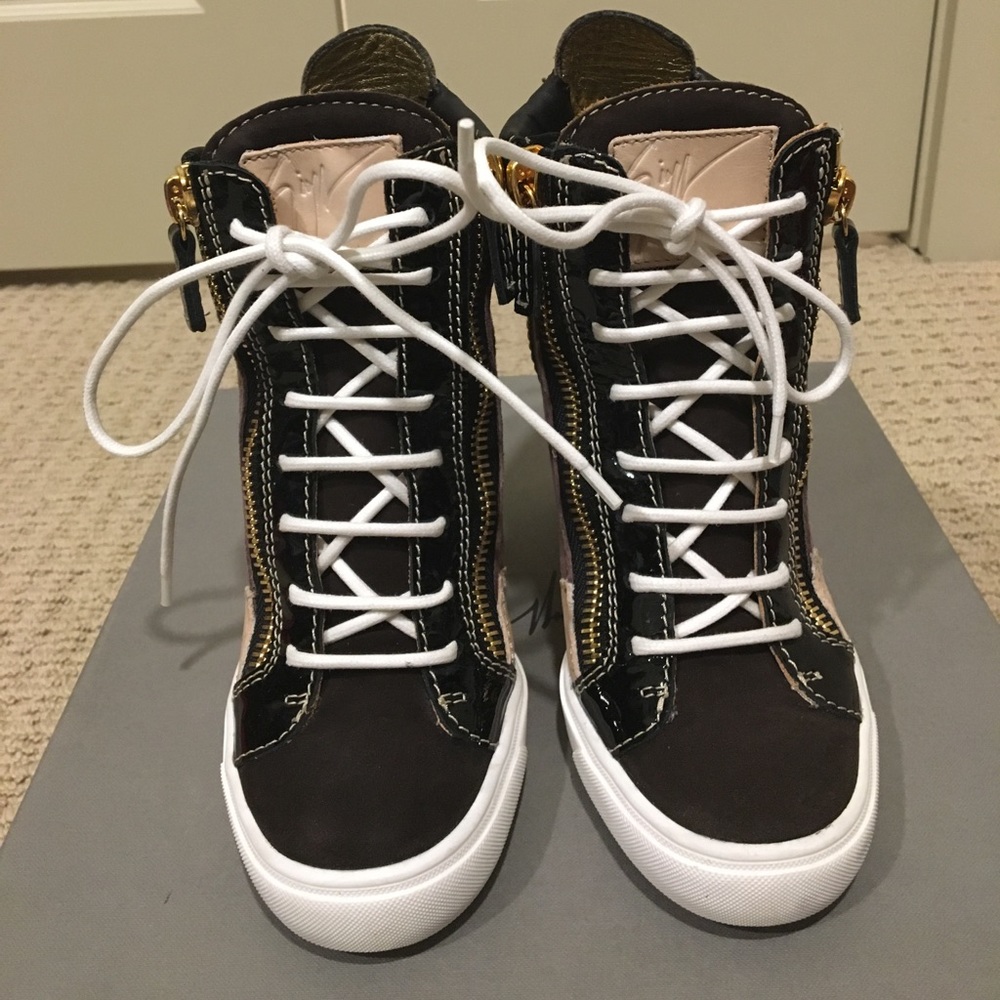 Auth Giuseppe Zanotti Design Sneakers wedge size5