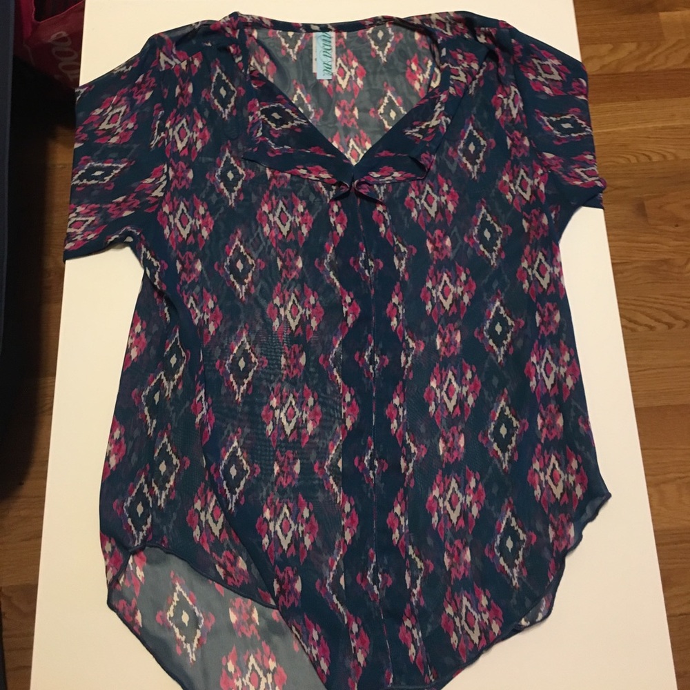 Blue and purple Blouse! Super cute!
