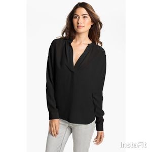 Two by Vince Camuto Split Neck Tunic Blouse