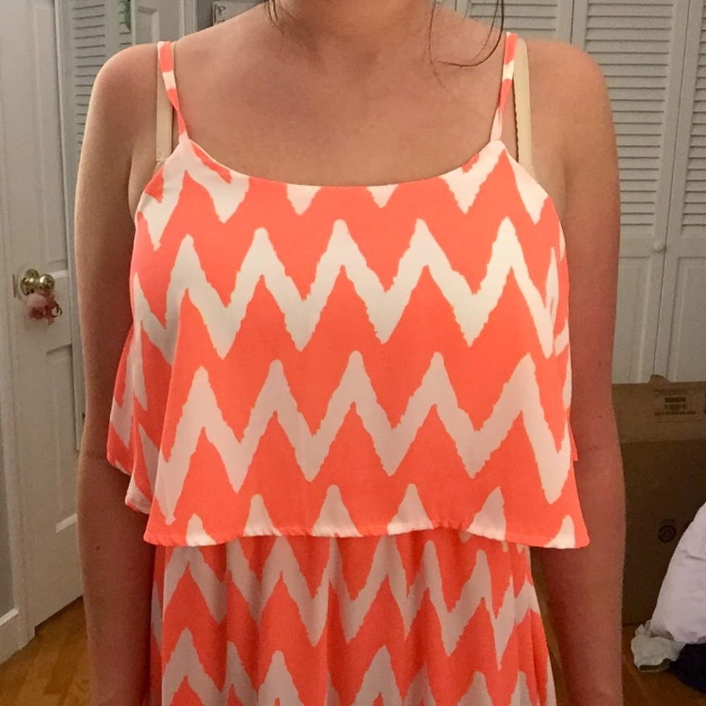 Pink Chevron Dress✨ - Picture 4 of 6
