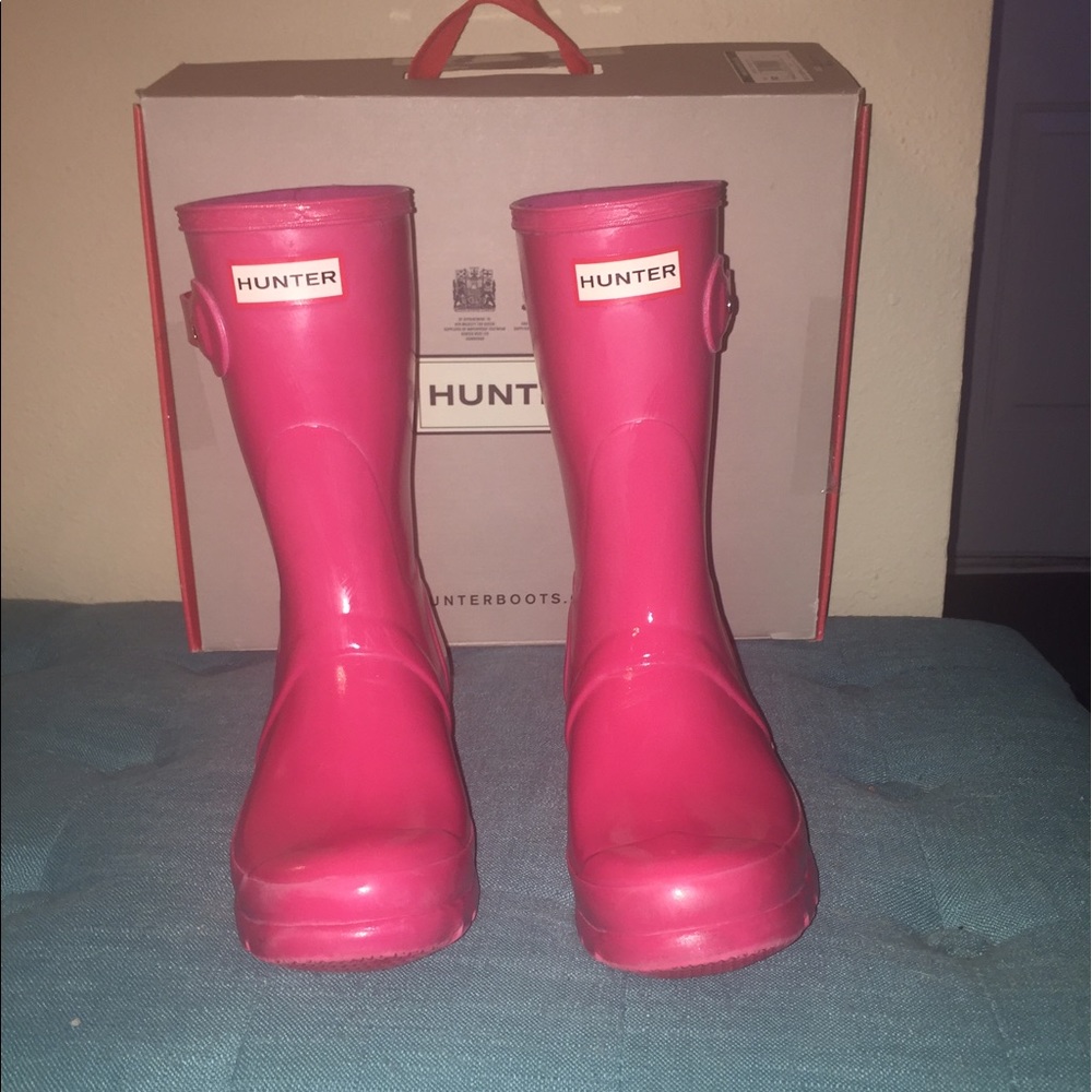 Short Pink Hunter Boots