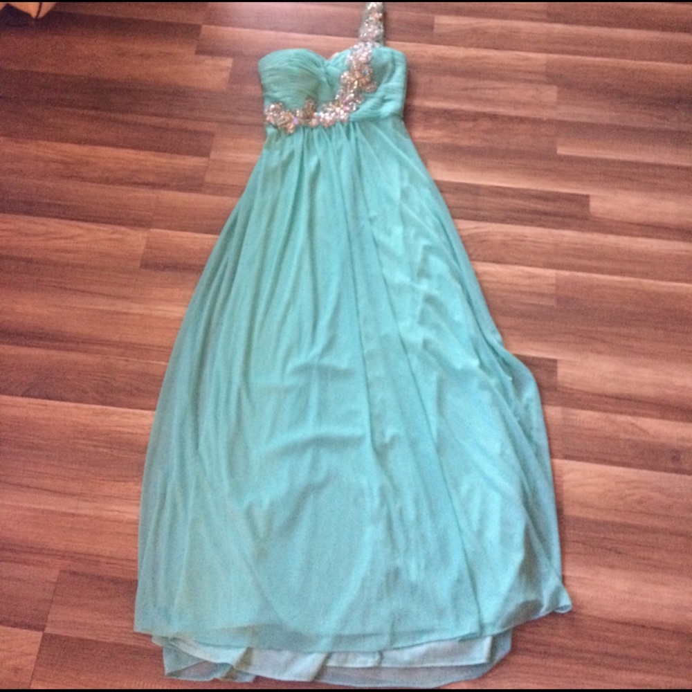 Dress coral blue, teal...