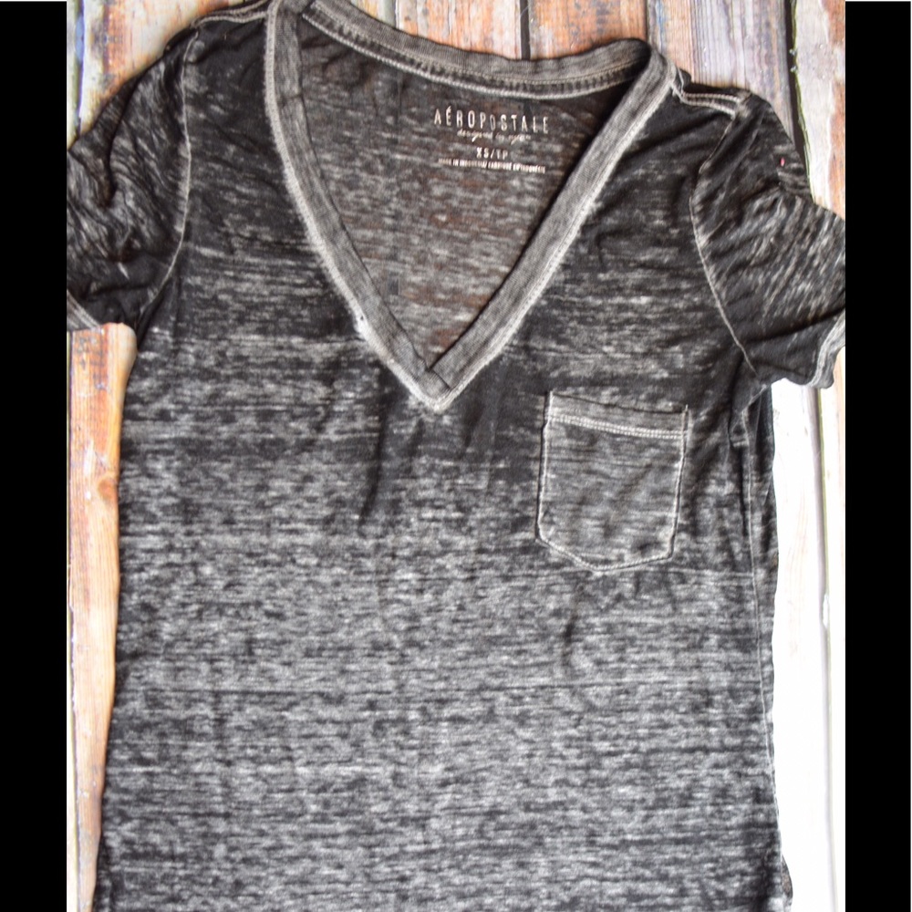 Aeropostale distressed v-neck