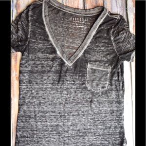 Aeropostale distressed v-neck