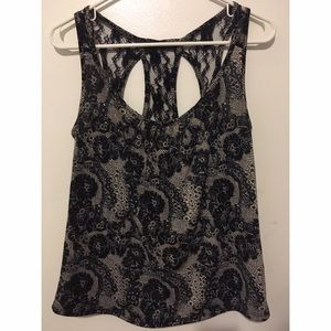 Lace patterned tank