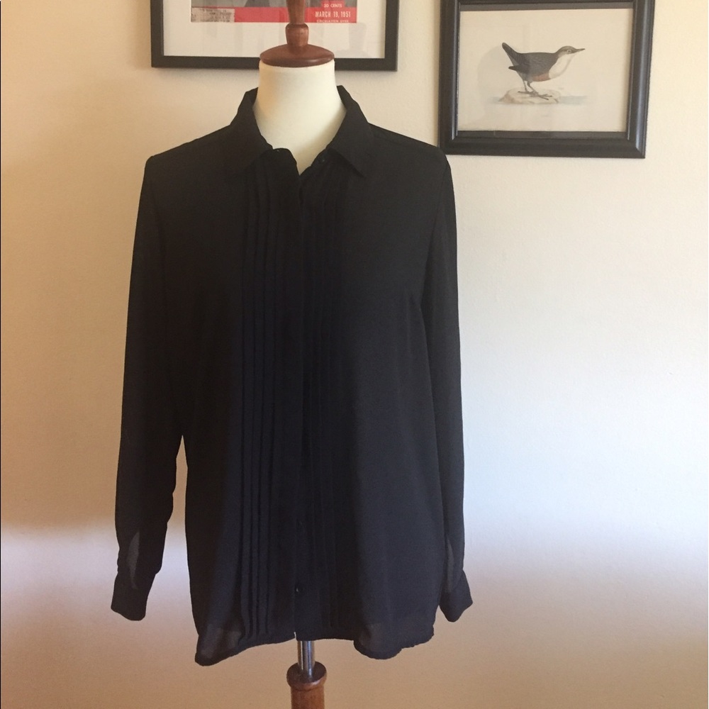 EUC long sleeve pleated top from Forever 21