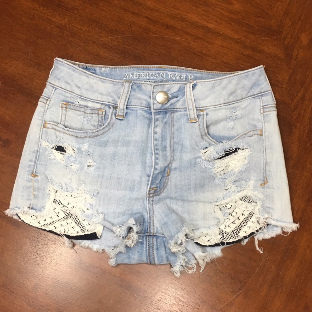 American Eagle high waisted super stretch shorts
