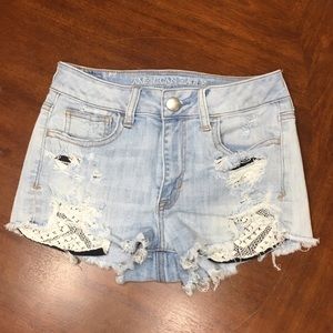 American Eagle high waisted super stretch shorts