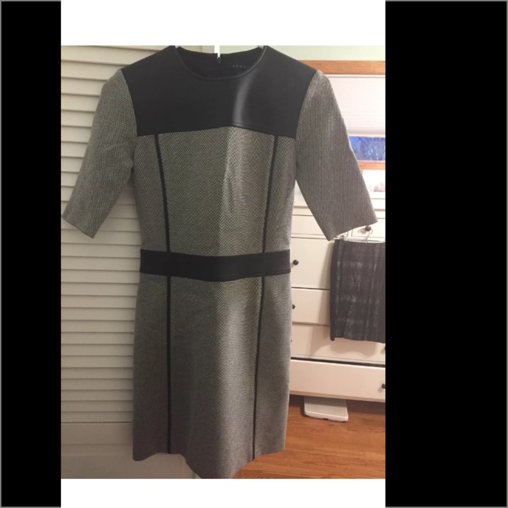 Theory Leather panel dress Size 0