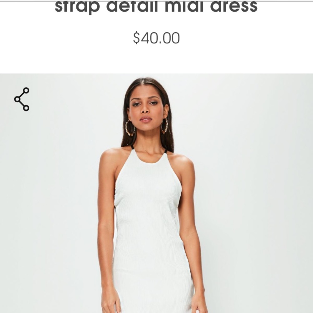 White Pleated Midi Dress