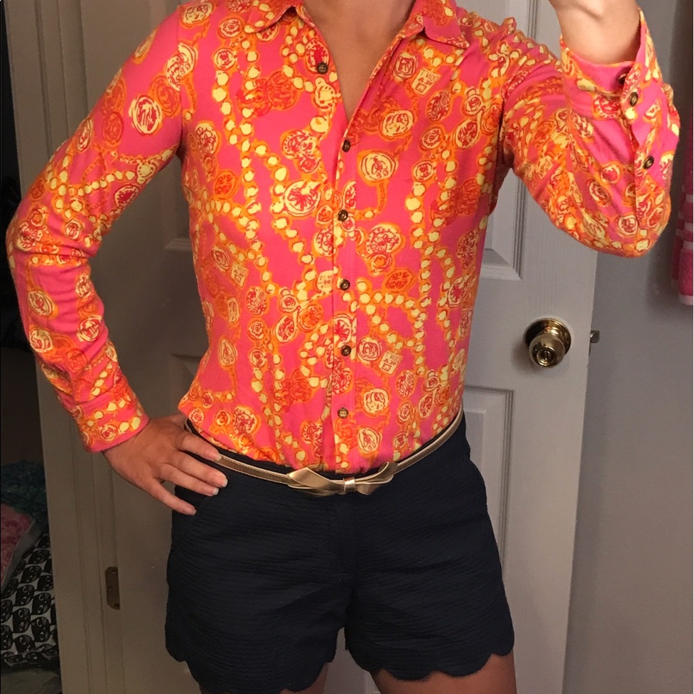 SOLD Lilly Pulitzer Doubloons Button Down Shirt