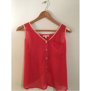 SOLD: Button Down Coral Top