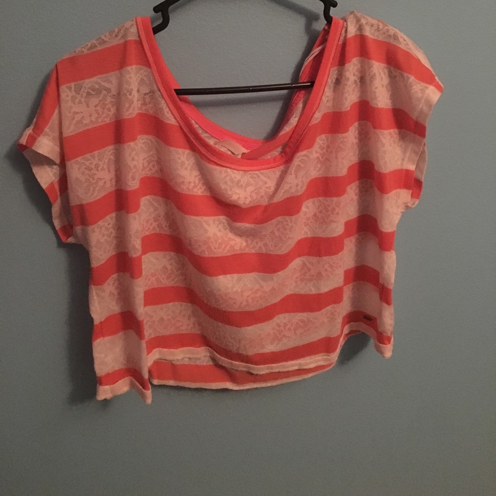 Off the shoulder striped top