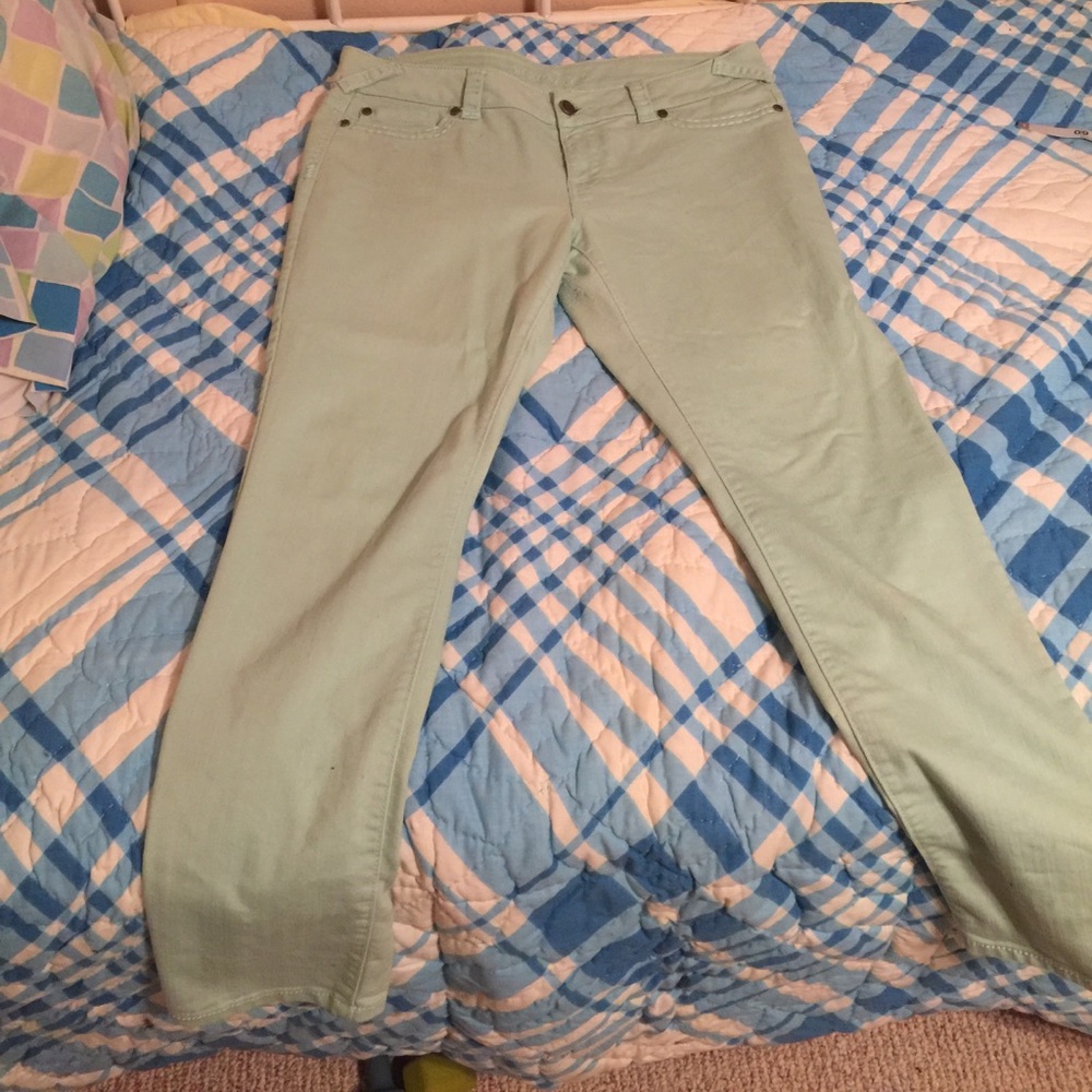 Mint colored jeans