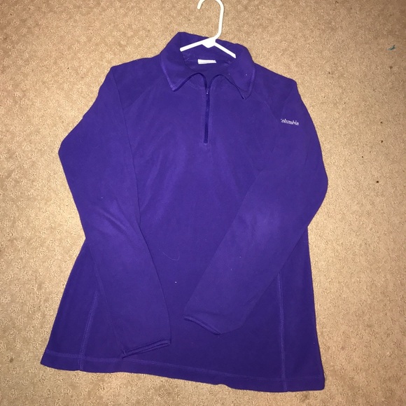 1/4 Zip Purple Columbia Fleece Jacket! - Picture 1 of 8