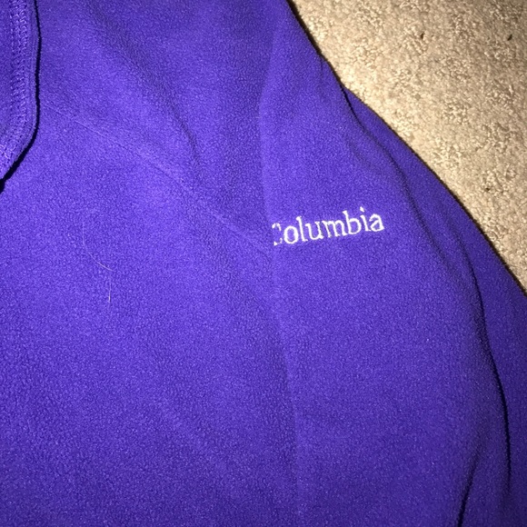 1/4 Zip Purple Columbia Fleece Jacket! - Picture 2 of 8