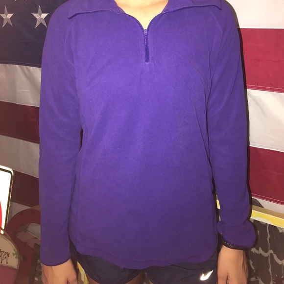 1/4 Zip Purple Columbia Fleece Jacket! - Picture 5 of 8