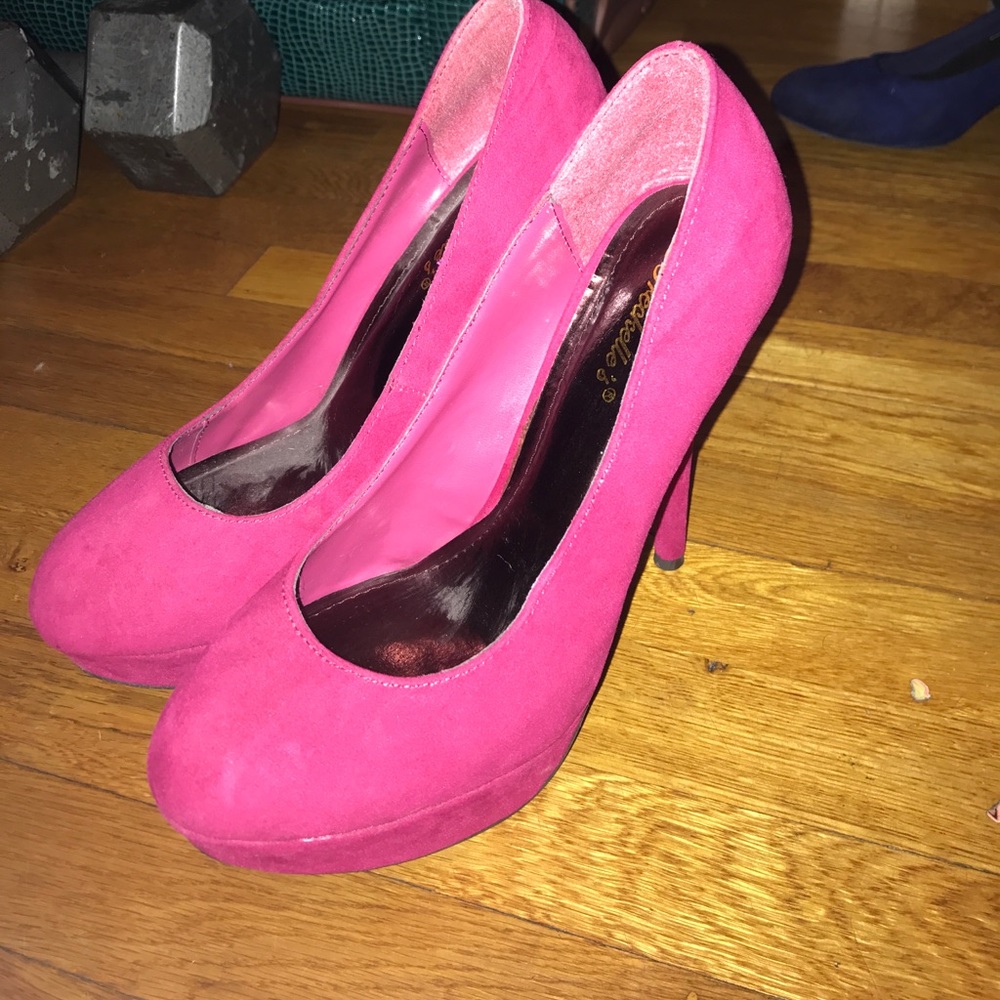 Hot Pink Platform High Heels