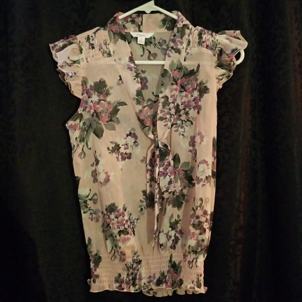 Candies blush pink floral tank