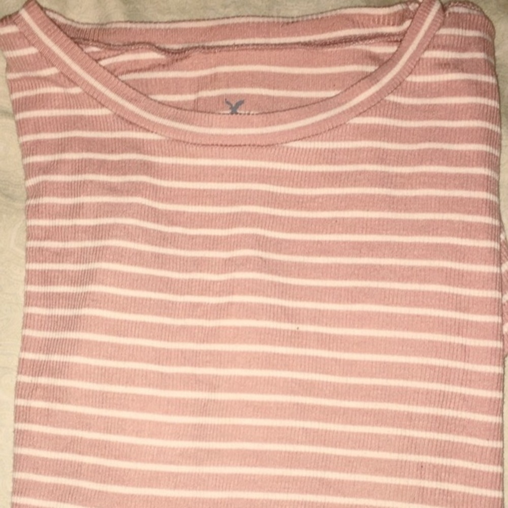 Soft & Sexy , Pink & White Stripped Tee😍