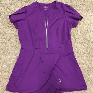 Jaanuu tulip peplum top scrub