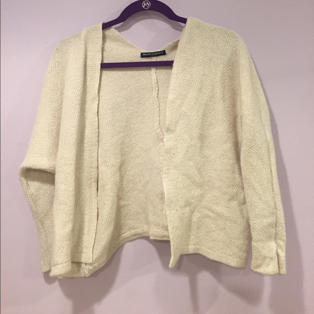 brandy melville cream cardigan